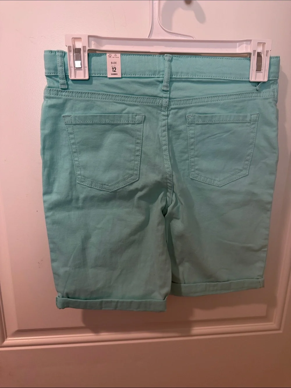 The Children's Place girls size 12 NWT White & Mint Green - Shorts & Tee
